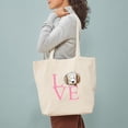 thumbnail image 3 of CafePress - Kiniart Doodle Love Tote Bag - Unisex Canvas Tote Bag, Beige, 1-Piece, 3 of 7