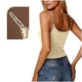 thumbnail image 7 of TARIENDY Womens Camisole Tank Tops Casual Slim Fit Cami Tops Leopard Print Spaghetti Straps Scoop Neck Blouses Summer Sleeveless Top Beige XXL, 7 of 7