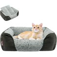thumbnail image 1 of Washable Dog Bed with Removable Cushion for Medium Small Dogs Easy to Wash Pet Sofa Bed with Side Rectangle Bolster Cat Bed Calming Cuddle Puppy Bed Slip Bottom CM, 1 of 6