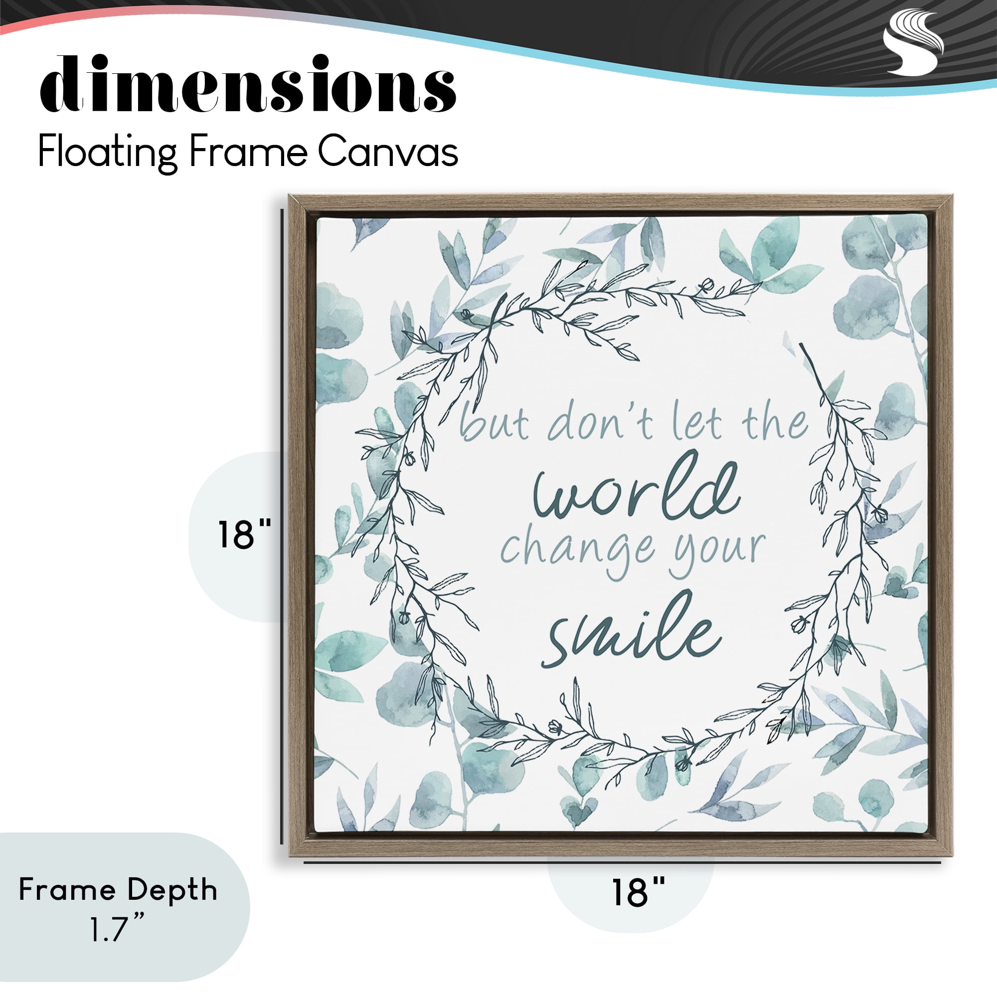 Stupell Industries Don't Let The World Change Brown Framed Floater Canvas Wall Art, design by Kim Allen