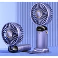 thumbnail image 1 of LINLIN Hand Held Fan, Mini Hand Fan, USB Rechargeable Small Personal Fan Battery Operated Foldable Desk Desktop Fans with 3 Speeds for Office Room Outdoor Traveling, 1 of 7