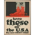 thumbnail image 2 of John Warner Norton 12x14 Black Ornate Wood Framed Double Matted Museum Art Print Titled: Keep These off the U.S.A. - Buy More Liberty Bonds (1918), 2 of 5