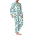 thumbnail image 2 of Sikiie Sea Shells 2 Mens Pajama Set, Soft Warm Long Sleeve Sleepwear, Cozy Button-Down Pjs for Men-, 2 of 7