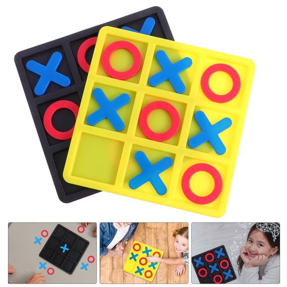 Tic Tac Toe Board Game for Kids in Assorted Colors with Storage Made of Plastic