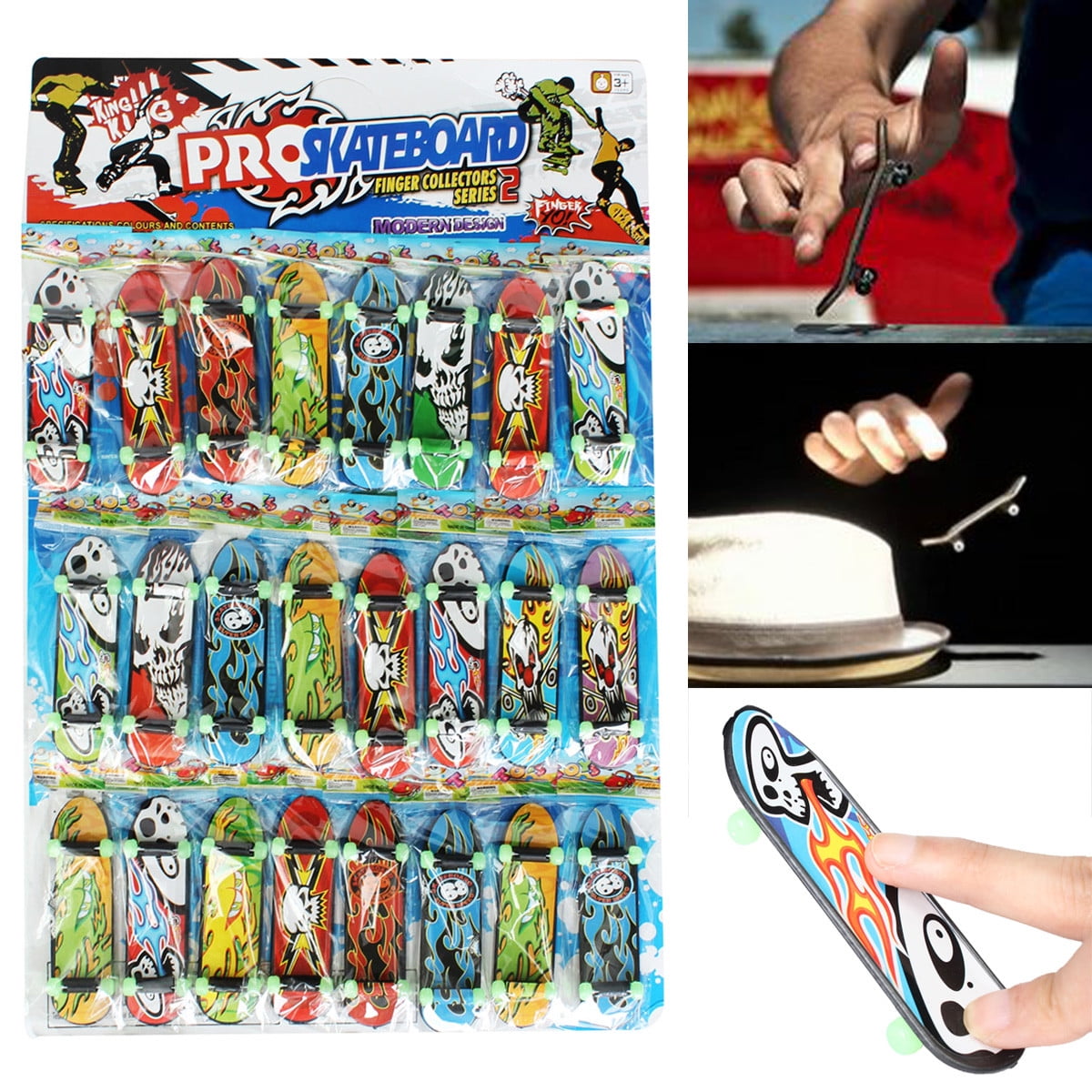 24Pcs Mini Fingerboards Deck Skateboard Games Finger techdeckskateboard
