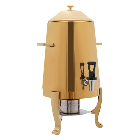 Beverage Dispenser for Coffee Tea Hot Water with Stand & Fuel Holder Gold