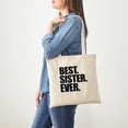 thumbnail image 3 of CafePress - Best Sister Ever Tote Bag - Unisex Canvas Tote Bag, Beige, 1-Piece, 3 of 6