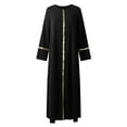 thumbnail image 4 of 2025 Robe Longue Décontractée d'Été pour Femmes à Manches Bouffantes, Couleur Unie, Col Rond, Robe Portefeuille pour Femmes, Robe d'Été, Robes de Cocktail pour Femmes, Robes Décontractées pour Femmes, 4 of 5
