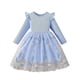 thumbnail image 1 of Vestido de cuello redondo y manga larga para niñas Vestido de cuello redondo y manga larga para niñas Falda de malla elegante Vestido de princesa elegante para niñas pequeñas Vestido de poliéster para, 1 of 5