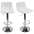 thumbnail image 1 of Best Master Tabouret de Bar Pivotant Réglable en Similicuir en Blanc (Lot de 2), 1 of 3