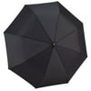 Galleria Men Black-3-Section Auto-Open/Close Extra Large Portable Rain Folding Unisex Umbrella, 48-inch canopy, compacts to 12", unbreakable fiberglass ribs