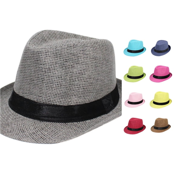 QTSHPN Children Boys and Girls Summer Casual Breathable Straw Short Brim Sun Hat Toddler Hats Boys