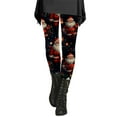 thumbnail image 3 of Skpblutn Casual Fashionable Patterned Leggings for Women Soft plus Size Women's Christmas Day Autumn And Winter Leggings Artistic Splash Printed Soft Stretchy Pants Black XL, 3 of 6