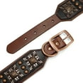 thumbnail image 4 of Pet Artist 2 Inch Wide Dog Collars Retro Studded Real Leather Large Pet Collars Heavy Duty Rottweiler L XL XXL, 4 of 12