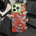 thumbnail image 3 of Funda de teléfono con IMD de plata galvanizada con labios rojos y chica sexy para iPhone 15, 16 Pro Max, 14, 13, 12, 11, XR, XS, 7, 8 Plus, carcasa trasera a prueba de golpes, 3 of 5