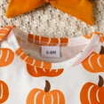 thumbnail image 6 of Jkety Baby Girl Halloween Clothes 3pcs Baby Girls Clothes Romper Dress Outfit Set Orange,0-3 Months, 6 of 7