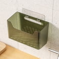 thumbnail image 2 of Under 10 Rack Kitchen Storage Basket No Punch Wall Hanging Shower Bag Stackable Transparent Plastic Makeup Storage Box Sticky Hanging Box Suitable for Bathroom Kitchen Cabinets, 2 of 9