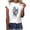 (Type 25)White, variant on Pntutb Womens Summer Short Sleevesv-Neck Zipper Leopard Hollow Out T-Shirt Blouse Tops