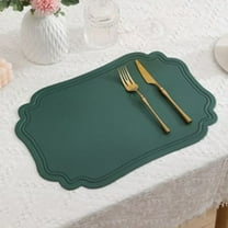 wtgtog Vintage PVC Placemats, Heat Insulation Oil-Proof Design, Durable Easy to Clean, Scandinavian Style, Dining Table Home Office Decor Accessory