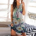 thumbnail image 2 of RKSTN Robe d'Été pour Femmes, Robe Décontractée Ample d'Été Imprimée Florale Sans Manches Robe de Plage Grande Taille, 2 of 5