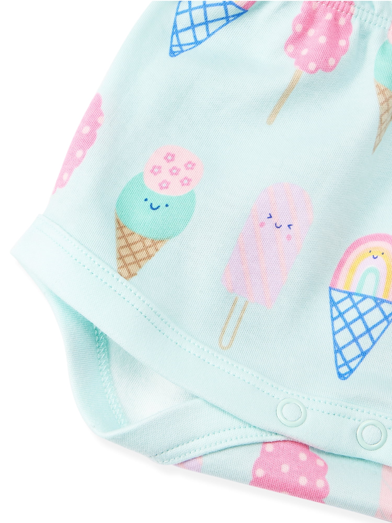 Garanimals Baby Girl Rompers 100% Cotton Flutter Sleeve 2-Pack Sizes 0-24M