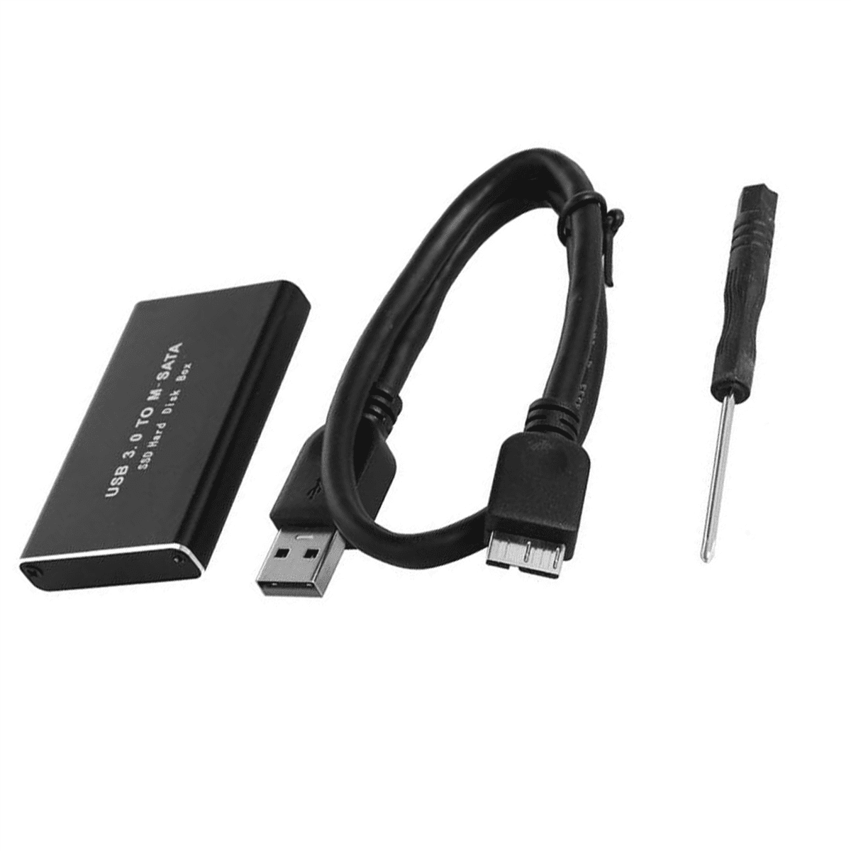4X MSATA to USB 3.0 SSD Enclosure External Hard Drive Disk Box Storage Case Adapter for 30X50mm 30X30mm