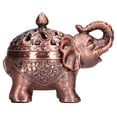thumbnail image 4 of Aromatherapy Ornament, Elephant Shaped Hand-carved Incense  Green Patina With Feet For Aromatherapy, 4 of 8