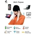 thumbnail image 6 of PULLIMORE Women Men Wireless Bluetooth Smart Beanie Hats Winter Warm Knitted Music Caps with Built-in Headphones Headset Stereo Speakers and Mic (Blue), 6 of 9