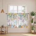 thumbnail image 2 of Easter Bunny Kitchen Curtains 45 Inch Length, Eucalyptus Leaves Spring Easter Eggs Country Tiers Curtains for Bathroom Bedroom Cafe, Light Filtering Small Window Treatment Drapes 2 Panels 42"Wx45"L, 2 of 8