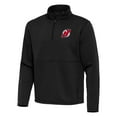 thumbnail image 2 of Men's Antigua Black New Jersey Devils Twist Quarter-Zip Pullover Jacket, 2 of 3