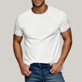 thumbnail image 2 of Cmfcve Round Neck T-shirts for Men Elastic Breathable Tee Tops Short Sleeve Pullover Sports T-shirt, 2 of 8