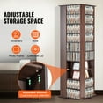 thumbnail image 4 of SKYSHALO Media Organizer Cabinet, Swivel Multimedia Tower, Capacity for 1040 CDs, Safeguards & Sorts Music, Films, Video Games & Collectibles - Espresso Finish, 4 of 9