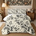 thumbnail image 2 of Manfei Gothic Spider Web Bed Spread Queen 3pcs,Retro Flowers Queen Coverlet Set,1 Quilt and 2 Pillowcases, 2 of 7