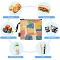 thumbnail image 5 of Haosy 3 Pack Reusable Ziploc Bags BPA Free Healthy Food Storage Bag Leakproof Sandwich Snack Freezer Bags Colorful Line Doodle Squares, 5 of 7