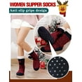 thumbnail image 4 of Womens Slipper Fuzzy Grips Socks Fluffy Winter Warm Thick Thermal Cozy Plush Non Slip Cabin Soft Fleece Socks 1Pairs, 4 of 6