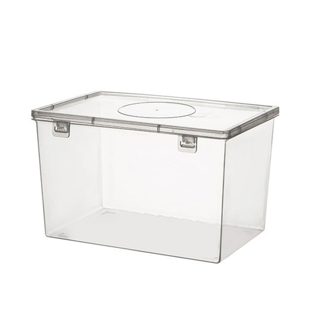 SDNall Bacs de Rangement en Plastique Transparent pour Contenants de Céréales et Organisateurs de Réfrigérateur, Organisateur de Pain Frais Réutilisable Hermétique avec Design Facile à Voir