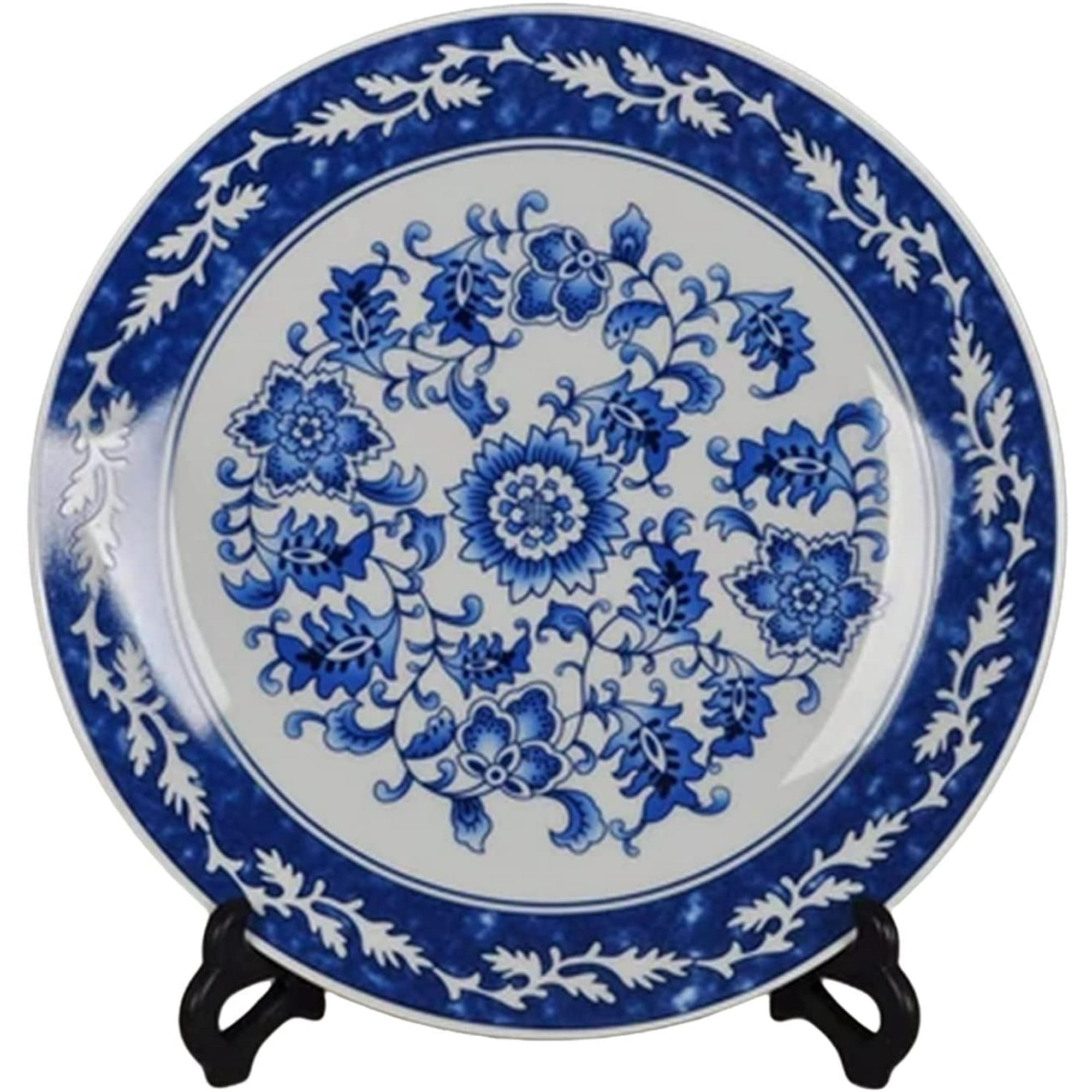Blue and white porcelain plate hotsell