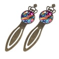 thumbnail image 2 of Rainbow Unicorns Elegant Vintage Copper Crown-Shaped Bookmarks - Set of 2 Stainless Steel Book Marks for Readers and Book Lovers, 2 of 5