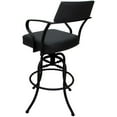 thumbnail image 2 of Pemberly Row Swivel Tilt Bar 30" Metal Bar Stool - Black Vinyl - Black Frame, 2 of 3