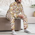 thumbnail image 7 of Fotbe Mushroom Pattern Long Sleeve Pajama Set for Men,Sleepwear Set,2-piece Loungewear Set,Soft PJs Comfy Nightwear with Pockets-XX-Large, 7 of 7