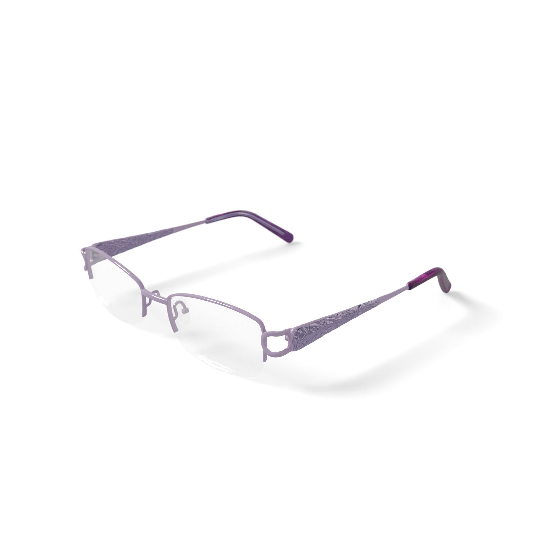 Walmart Women's FM11550 Rectangular Prescription Eyeglasses with Case, Purple