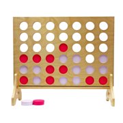 Tailgating Pros Premium Giant Four in a Row with Carrying Case - Jumbo Oversized Outdoor Yard Game - Connect Multiple Pucks in a Row to Win - Many Puck Colors Available!