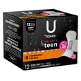 thumbnail image 3 of U by Kotex Balance Sized for Teens Ultra Thin Overnight Pads with Wings, 12 Count, 3 of 9