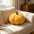 thumbnail image 4 of Cute Halloween Pumpkin Plush Pillow with Soft Cotton Filling, Decorative Stuffed Pumpkin Doll for Sofa Bed Desktop, Thanksgiving Holiday Home Accent, 4 of 6