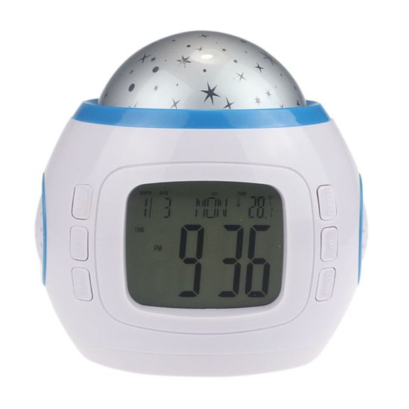 Music Led Star Sky Projection Digital Alarm Clock Calendar Kids New