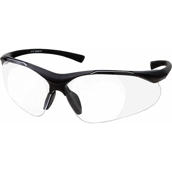 Grinderpunch Full Lens Magnification Safety Glasses Readers Impact Resistant Diopter Magnifying Reading Glasses - Clear, 2.00