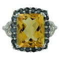 thumbnail image 2 of Solitaire Citrine 3.77 Ctw Iolite Accents 925 Sterling Silver Women Wedding Ring, 2 of 8