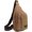 Brown, variant on Mens Retros Fashion Crossbody Bag,Solid Color Canvas Shoulder Bag with Metal Ring Hole,Travel Chest Bag with Zipper,Soft and Textured,for Daily Commuting or Travel
