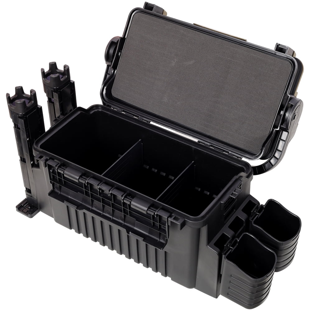 Dual-Layer Large Fishing Tackle Box Organizer (Army Green)