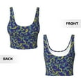 thumbnail image 5 of Fotbe Uncaria Flower Pattern Womens' Sports Bra Longline Wirefree Padded with Medium Support Sports Moisture-Wicking Workou Vest,Tank Top-Large, 5 of 9